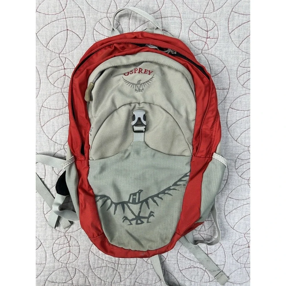 Osprey Jet Airscape Backpack Red Gray Youth Small Size Lightweight Hiking‎ Clean